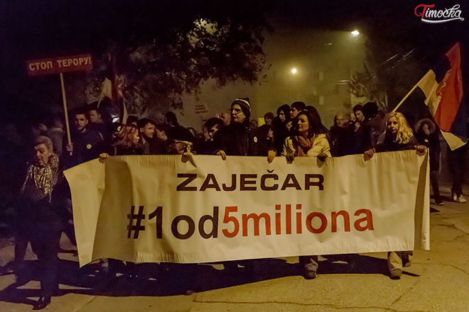 Peti protestni skup „1 od 5 miliona” u Zaječaru