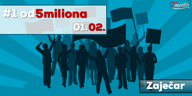 Treći protestni skup „1 od 5 miliona” u Zaječaru