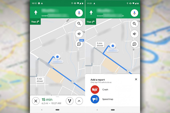 Google Maps — New report feature