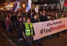 Одржан 11. грађански протест „1 од 5 милиона” у Зајечару Једанаести протестни скуп „1 од 5 милиона” у Зајечару
