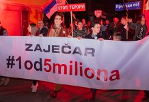 У Зајечару је одржан 12. грађански протест „1 од 5 милиона” Дванаести протестни скуп „1 од 5 милиона” у Зајечару