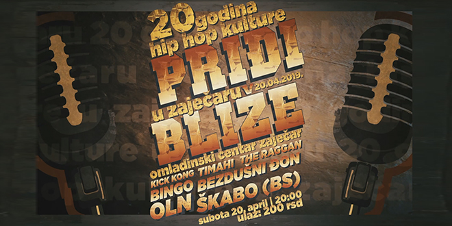 &bdquo;ПРИЂИ БЛИЖЕ&rdquo; &mdash; 20 Година Хип-Хоп Kултуре у Зајечару