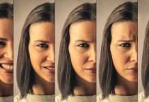 Осмех — друго лице депресије Различити изрази лица код жене