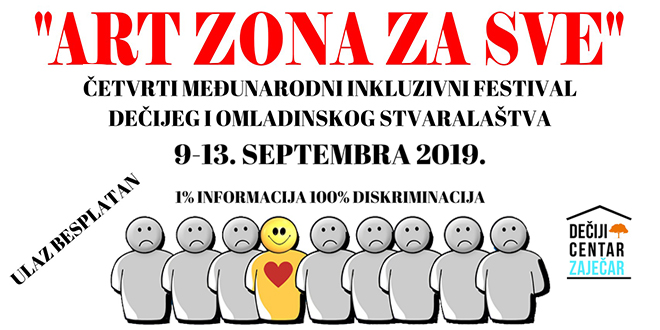 4. Међународни инклузивни фестивал дечијег и омладинског стваралаштва „Арт зона за све”