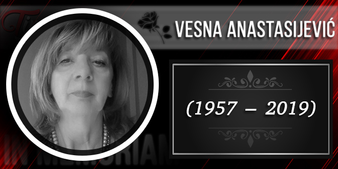 In Memoriam — Весна Анастасијевић (1957–2019)