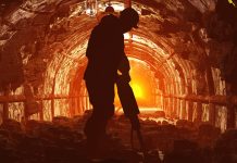 Обележавање Дана рудара у Бору Силуета рудара у руднику