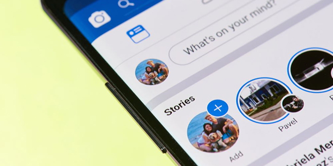 Facebook Stories на мобилном телефону Facebook Stories на мобилном телефону