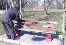 Почела санација клупа на Краљевици Санација клупа на Краљевици у Зајечару