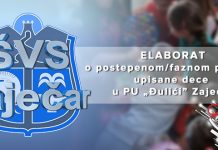 Елаборат о постепеном/фазном пријему уписане деце у ПУ „Ђулићи” Зајечар Штаб за ванредне ситуације града Зајечара: Елаборат о постепеном/фазном пријему уписане деце у ПУ „Ђулићи” Зајечар