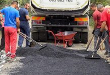 Саниран део пута у Грлишту Санација дела пута у Грлишту