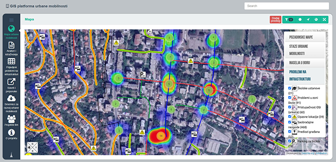 Udruženje „Sigurne staze”: Projekat „Staze urbane mobilnosti na teritoriji grada Bora” — Bor dobio interaktivnu GIS platformu za urbanu mobilnost