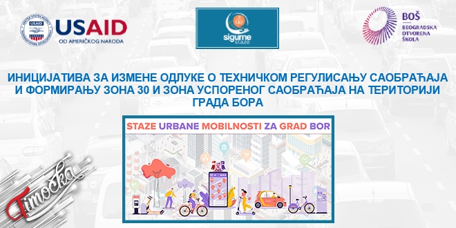 Удружење „Сигурне стазе” Бор: Иницијатива за измену одлуке о техничком регулисању саобраћаја