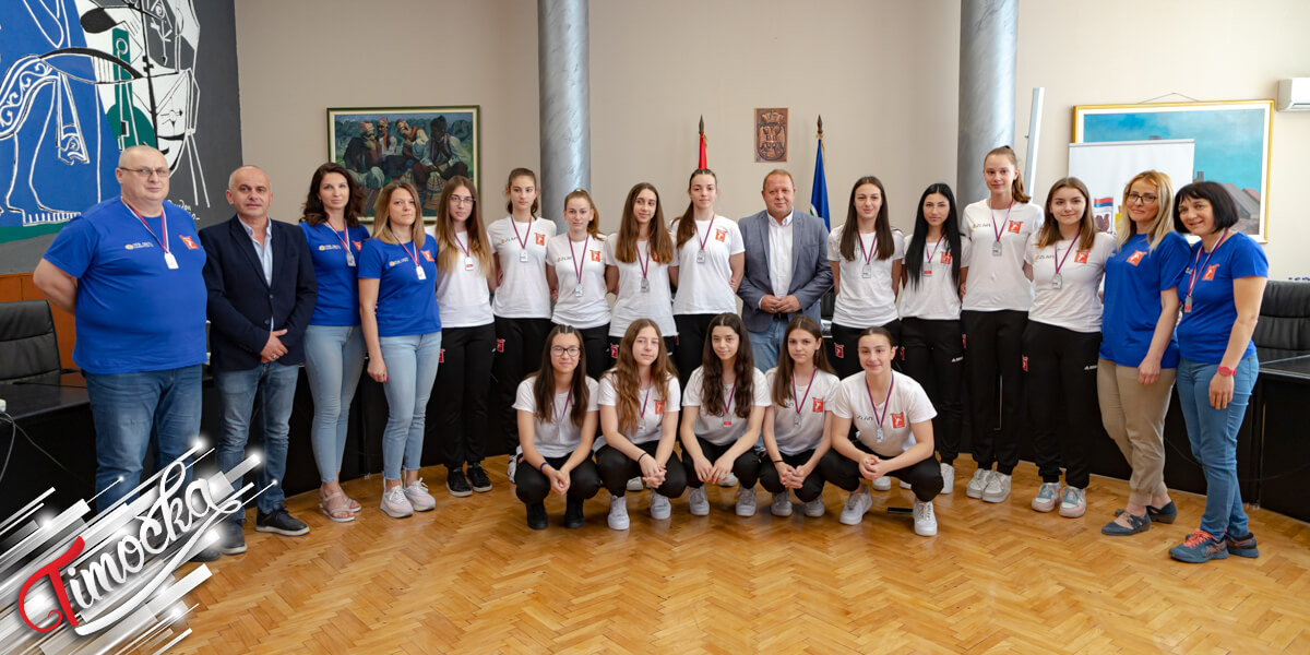 Пријем рукометашица ЖОРК &bdquo;Bor ZiJin Copper&rdquo; код градоначелника града Бора