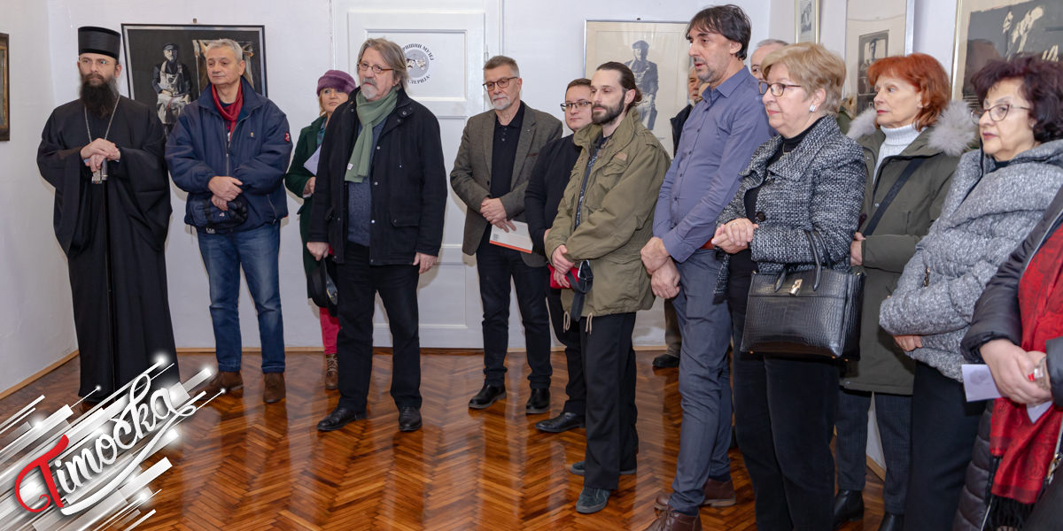 Отварање изложбе слика Миће Поповића у Позоришном музеју у Зајечару