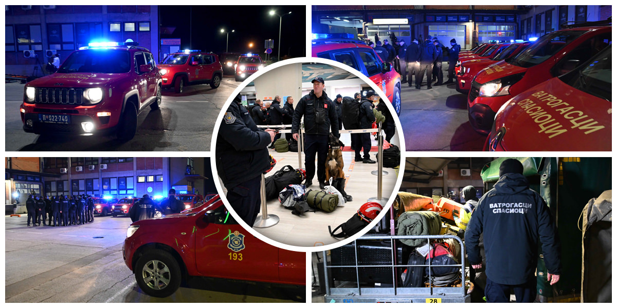 Ватрогасци-спасиоци из Бора, Ваљева, Ужица и Ниша кренули вечерас пут Турске