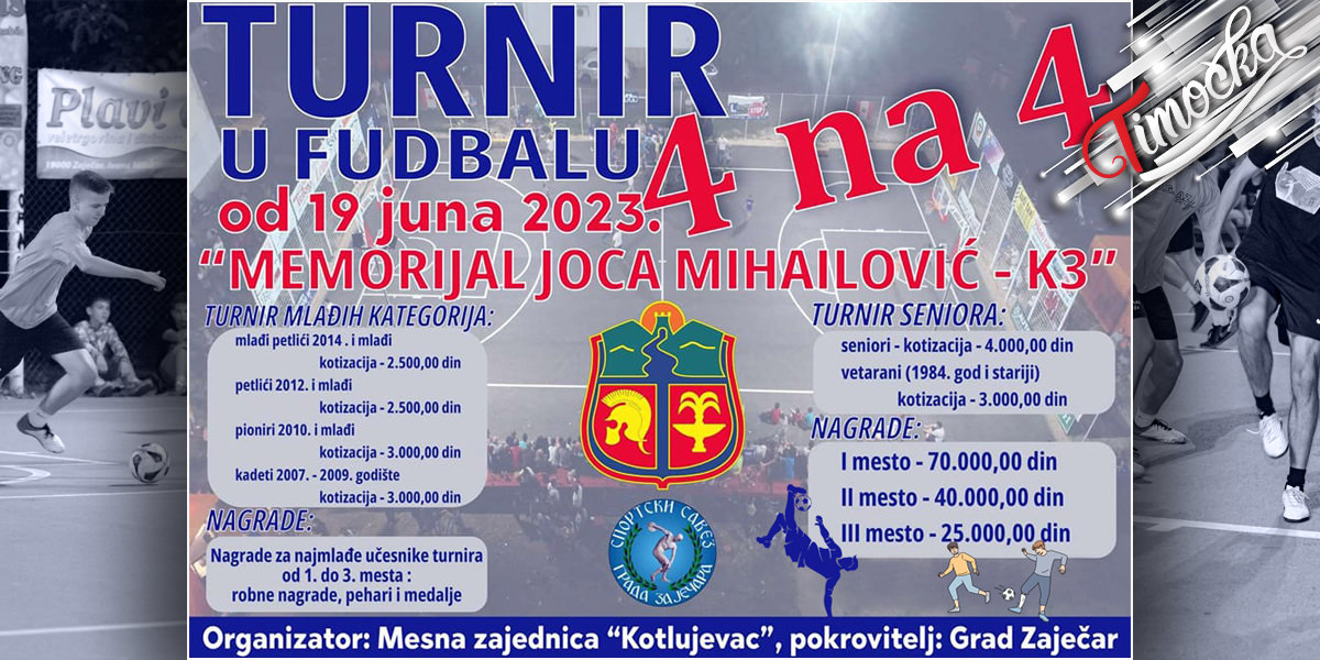 Турнир у малом фудбалу „Меморијал Јоца Михаиловић – К3”