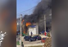 Велики пожар у Бољевцу, полиција и ватрогасци на терену