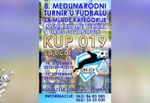 Међународни турнир у фудбалу за млађе категорије „Куп 019“ овог викенда у Зајечару