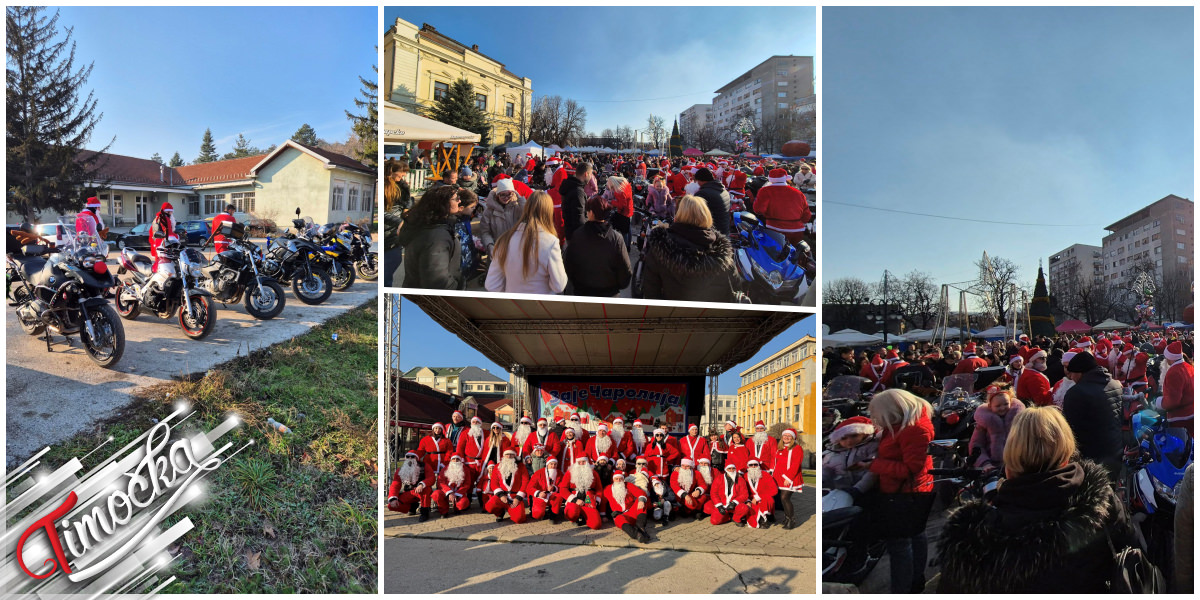 Хуманитарна акција &bdquo;Мото Деда Мраз&rdquo; обрадовала малишане у Зајечару
