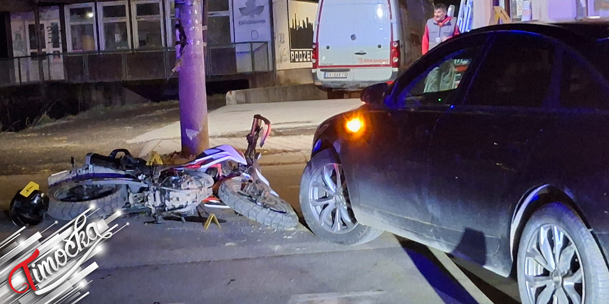 Oboren motociklista u saobracajnoj nezgodi u Zajecaru