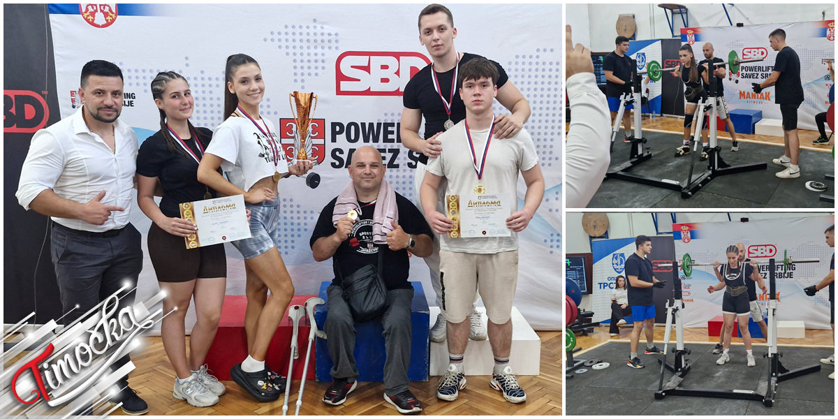 Шест медаља за „Пауерлифтинг и бодибилдинг спортски клуб Књажевац” у Трстенику Шест медаља за „Пауерлифтинг и бодибилдинг спортски клуб Књажевац” у Трстенику
