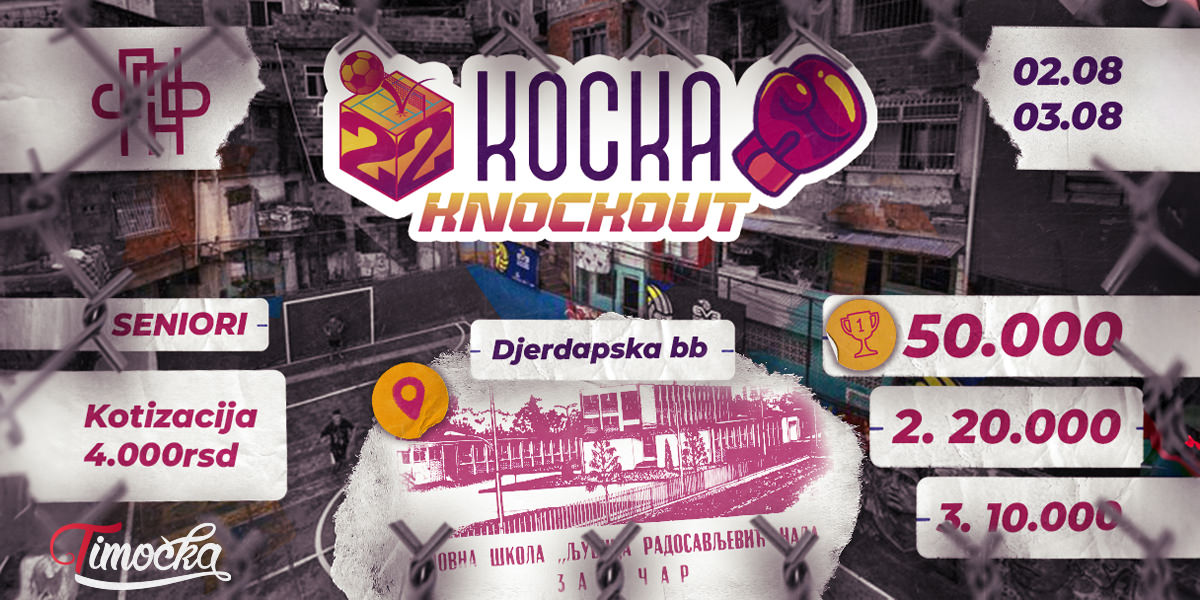 Турнир „Коцка” 2. и 3. августа у Зајечару Турнир „Коцка” 2. и 3. августа у Зајечару