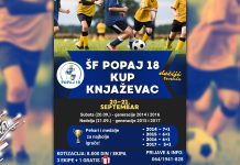 Дечији фудбалски турнир „ШФ Попај 18 Куп Књажевац” 20. и 21. септембра Дечији фудбалски турнир „ШФ Попај 18 Куп Књажевац” 20. и 21. септембра