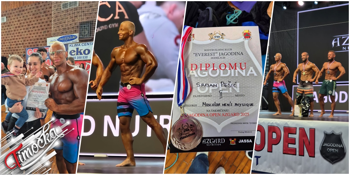 Бодибилдер Срђан Пешић из Зајечара други на балканском такмичењу „Јагодина Опен” Бодибилдер Срђан Пешић из Зајечара други на балканском такмичењу „Јагодина Опен”