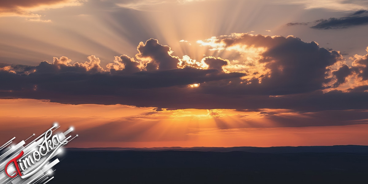 Небо, сунце иза облака