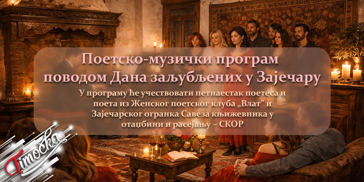 Поетско-музички програм поводом Дана заљубљених у Зајечару
