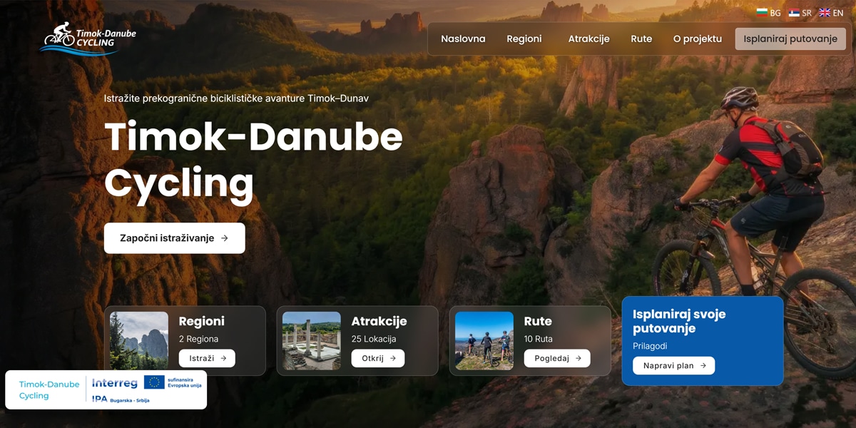 Покренут портал „Timok–Danube Cycling” који води бициклисте кроз источну Србију и северозападну Бугарску Покренут портал „Timok–Danube Cycling” који води бициклисте кроз источну Србију и северозападну Бугарску